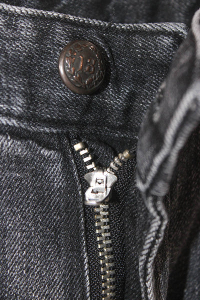 R13 Mens Black Straight Jeans Size 28