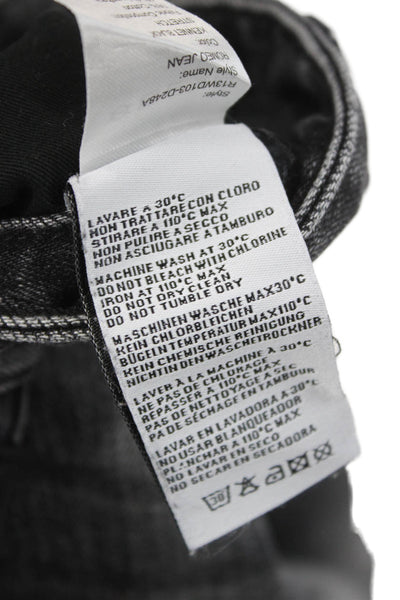 R13 Mens Black Straight Jeans Size 28
