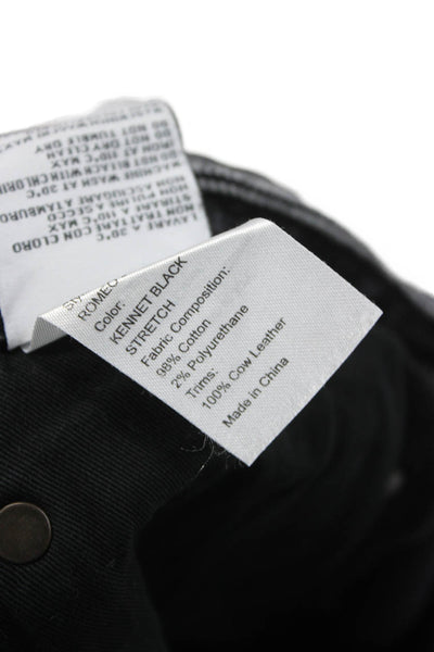 R13 Mens Black Straight Jeans Size 28