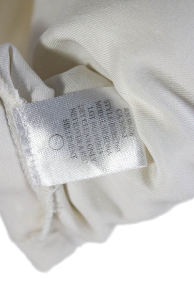 Theory Women Silk Blend Cowl Neck Tank Top Ivory Sleeveless Pullover Size L