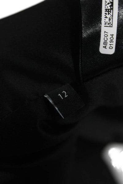 Theory Womens Basic Jacket Black Solid Long Sleeve Polyester Open Fall Size 12