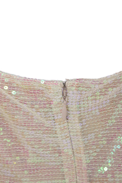 Cami NYC Womens Beige Camisole Square Neck Sleeveless Polyester Zip Size XS