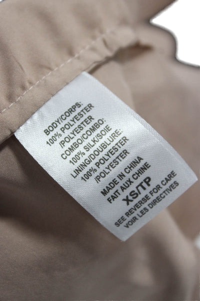 Cami NYC Womens Beige Camisole Square Neck Sleeveless Polyester Zip Size XS