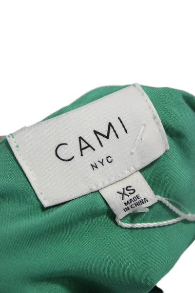 Cami NYC Women Silk Camisole Cowl Neck Green Sleeveless Pullover Solid Size XS