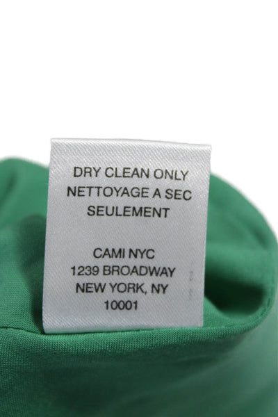 Cami NYC Women Silk Camisole Cowl Neck Green Sleeveless Pullover Solid Size XS