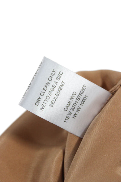 Cami NYC Womens Tank Silk V Neck Sleeveless Beige Size XS