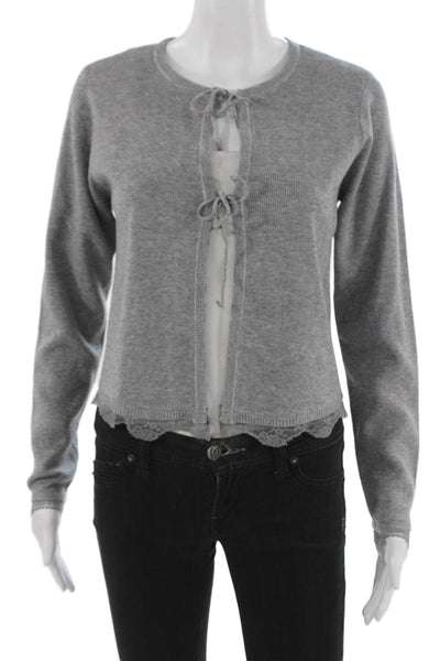 Cami NYC Womens Cardigan Gray Acrylic Long Sleeve Size XS