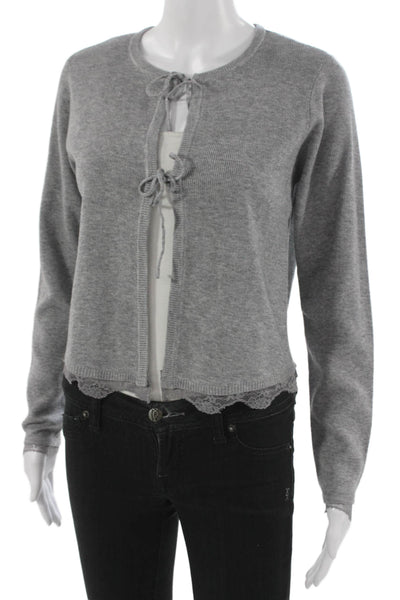 Cami NYC Womens Cardigan Gray Acrylic Long Sleeve Size XS