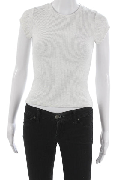 Perfect White Tee Womens Basic White Short Sleeve Round Neck T-Shirt Size XS