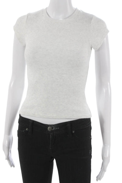Perfect White Tee Womens Basic White Short Sleeve Round Neck T-Shirt Size XS