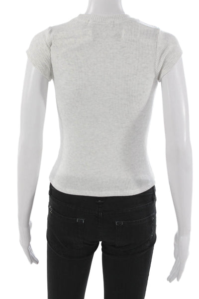 Perfect White Tee Womens Basic White Short Sleeve Round Neck T-Shirt Size XS