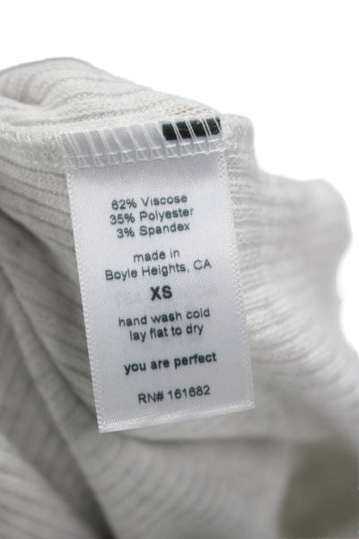 Perfect White Tee Womens Basic White Short Sleeve Round Neck T-Shirt Size XS