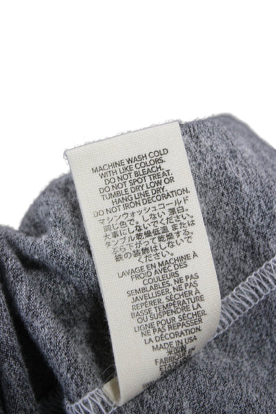 The Great Womens Basic Gray Crew Neck Short Sleeve T-Shirt Size 0