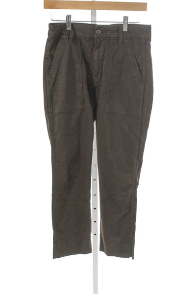 Amo Womens Brown Cotton Cargo Pants High Rise Size 26