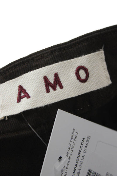Amo Womens Brown Cotton Cargo Pants High Rise Size 26