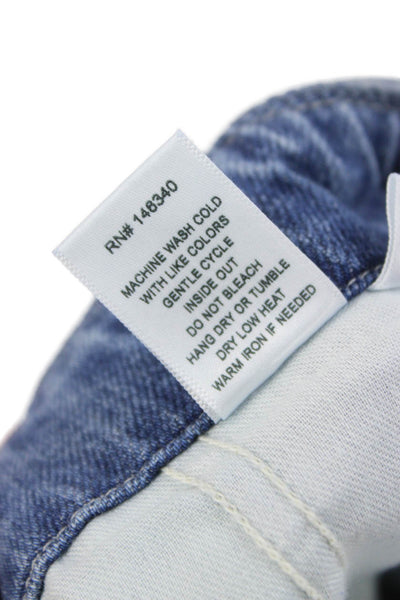 Amo Womens Wide Leg High Rise Blue 100% Cotton Jeans Size 25