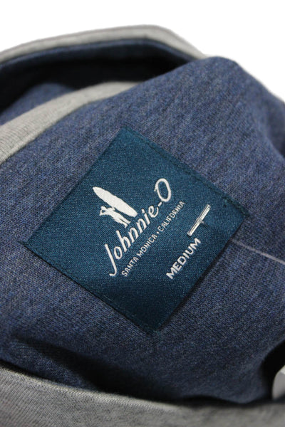 Johnnie-o Mens Pullover Sweater Mock Neck Gray Size M