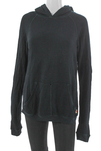 FREE CITY Women Pullover Hoodie Black Promodal Long Sleeve Size 2