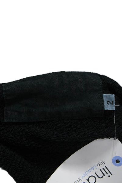 FREE CITY Women Pullover Hoodie Black Promodal Long Sleeve Size 2