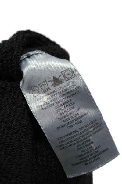 FREE CITY Women Pullover Hoodie Black Promodal Long Sleeve Size 2