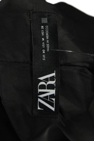 Zara Womens Basic Jacket Black 3/4 Sleeve Polyester Size M