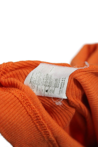 Vince Womens Basic Sleeveless Scoop Neck Tank Orange Size S