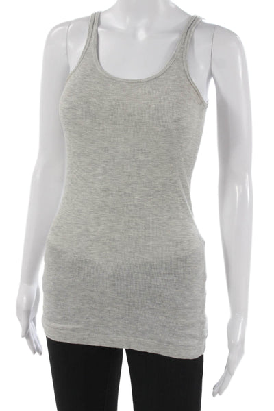Vince Womens Gray Viscose Blend Scoop Neck Sleeveless Basic Tank Size S