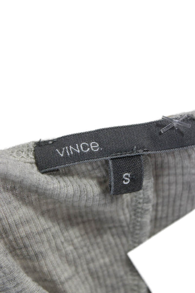 Vince Womens Gray Viscose Blend Scoop Neck Sleeveless Basic Tank Size S