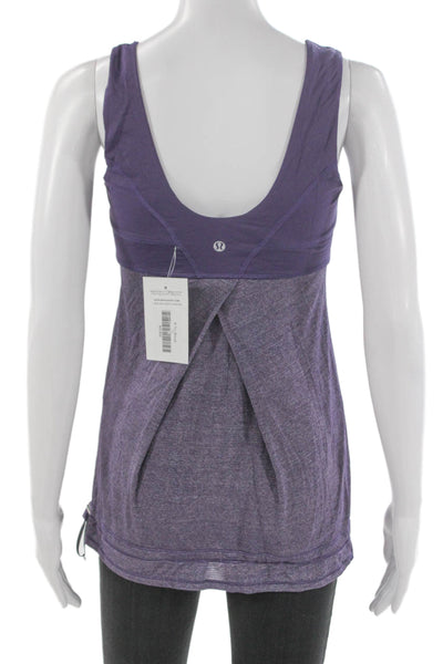 Lululemon Women Purple Scoop Neck Viscose Sleeveless Basic Tank Size S