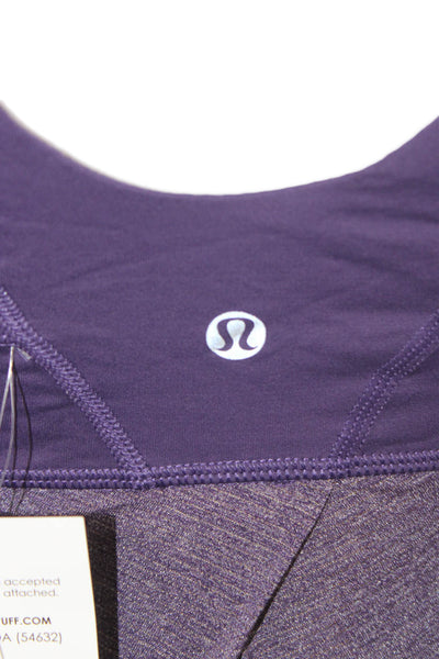 Lululemon Women Purple Scoop Neck Viscose Sleeveless Basic Tank Size S