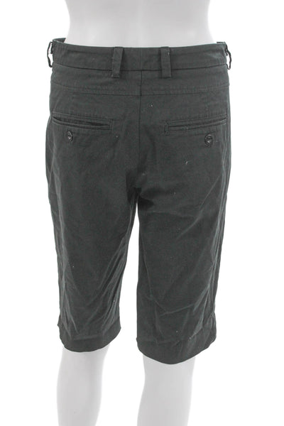 Vince Women Capri Pants Black Cotton Buckle Size 6
