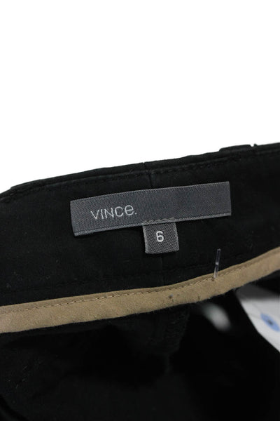 Vince Women Capri Pants Black Cotton Buckle Size 6