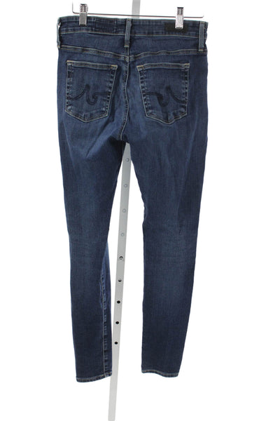 AG Womens Skinny Mid Rise Jeans Blue Size 28