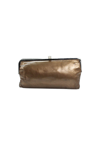 Hobo Womens Metallic Leather Multi-Compartment Brown