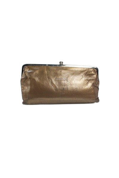Hobo Womens Metallic Leather Multi-Compartment Brown
