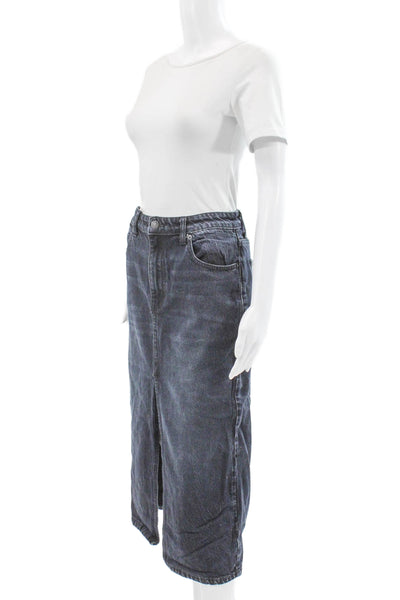 We The Free Womens Black Straight Pencil Midi Skirt Size 4