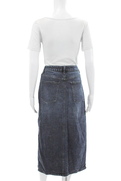 We The Free Womens Black Straight Pencil Midi Skirt Size 4