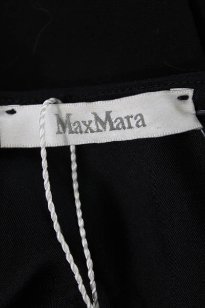 Max Mara Women Sheath Dress Gray Boat Neck Short Sleeve Viscose Zip Size 42