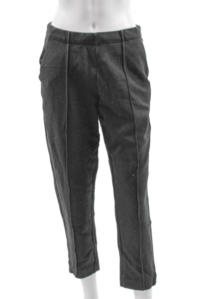Everlane Womens Ankle Cropped Dress Pants Black Solid Cotton Polyester Size S