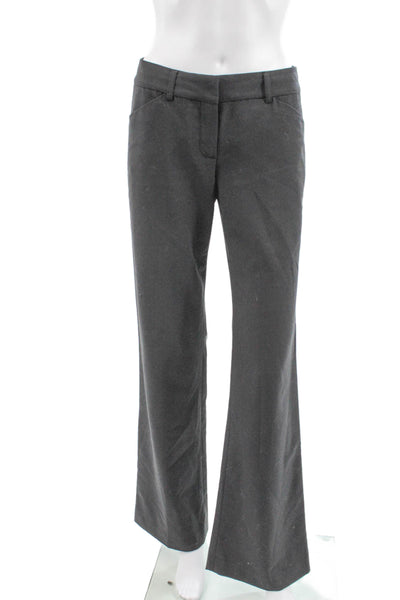 Theory Womens Gray Dress Pants Zip Wool Blend Size 2