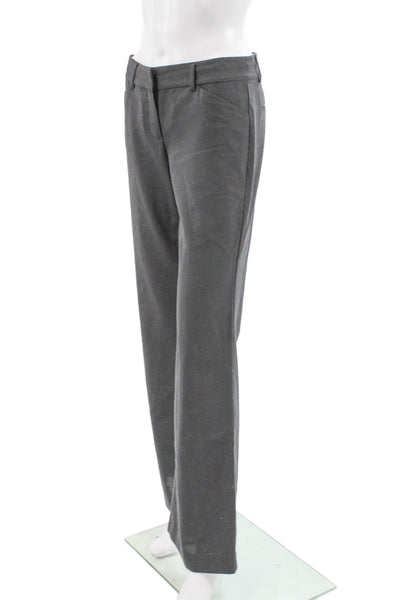 Theory Womens Gray Dress Pants Zip Wool Blend Size 2