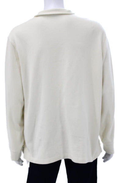 Polo Ralph Lauren Mens Ivory Pullover Sweater Cotton Size XL