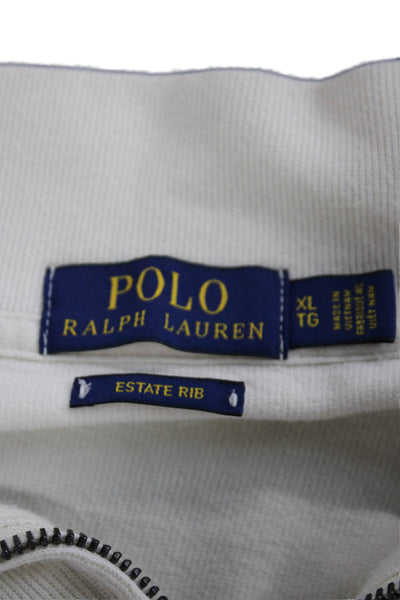 Polo Ralph Lauren Mens Ivory Pullover Sweater Cotton Size XL