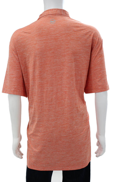 Vineyard Vines Mens Short Sleeves Polo Shirt Orange Size Extra Extra Large