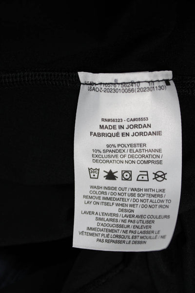 Nike Womens Basic Black Polyester Crew Neck Short Sleeve T-Shirt Size L