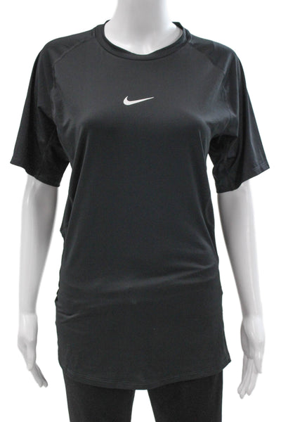 Nike Unisex Adults Basic Black T-Shirt Crew Neck Short Sleeve Size L