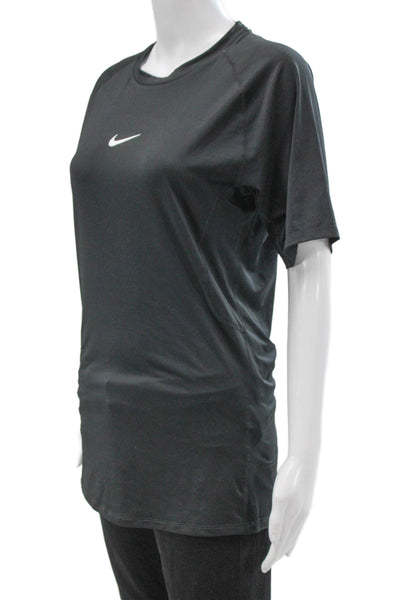 Nike Unisex Adults Basic Black T-Shirt Crew Neck Short Sleeve Size L