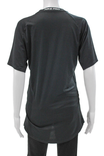 Nike Unisex Adults Basic Black T-Shirt Crew Neck Short Sleeve Size L