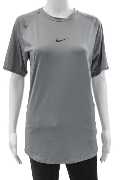 Nike Unisex Basic Gray Polyester Crew Neck Short Sleeve T-Shirt Size L