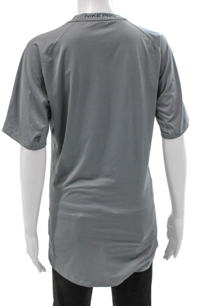 Nike Unisex Basic Gray Polyester Crew Neck Short Sleeve T-Shirt Size L